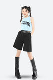 High-Waisted Wide Leg Pleated Shorts