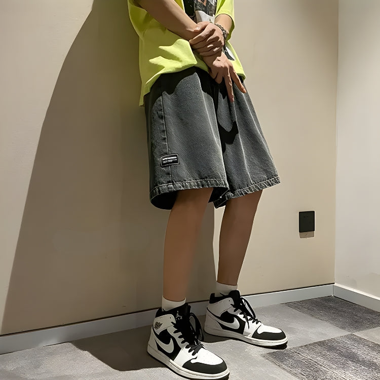 Y2K Wide Leg Wash Shorts