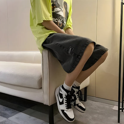 Y2K Wide Leg Wash Shorts