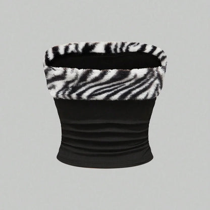 Zebra Print Tube Top