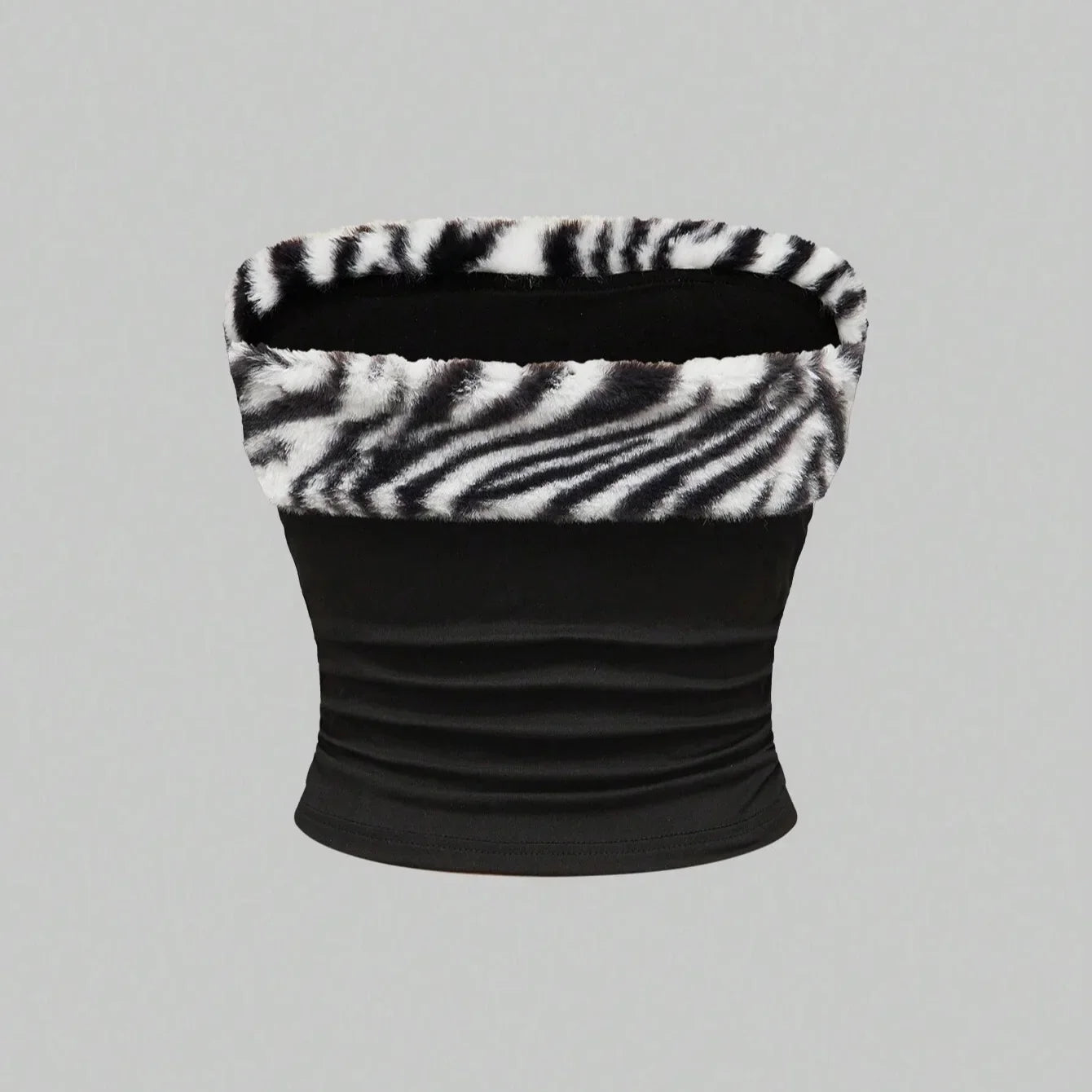 Y2K Zebra Tube Top