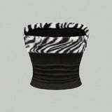 Zebra Print Tube Top