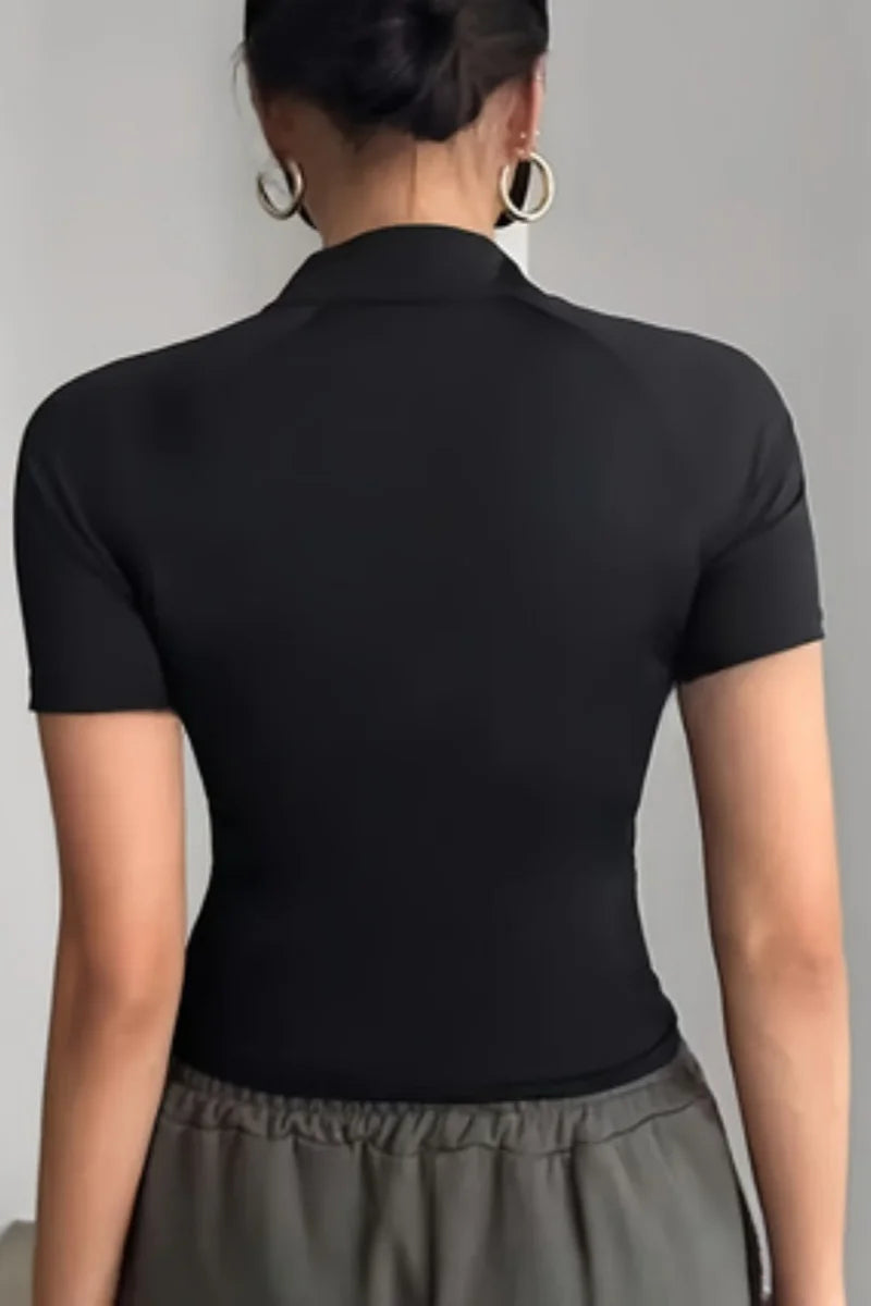 Y2K Zip Up Sporty Top
