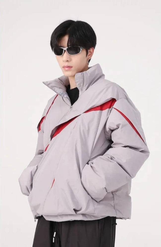 Y2K Zipper Puffer Jacket