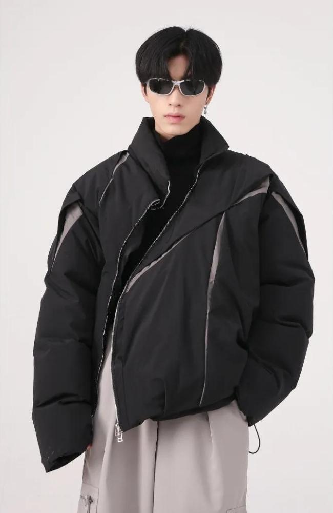 Y2K Zipper Puffer Jacket