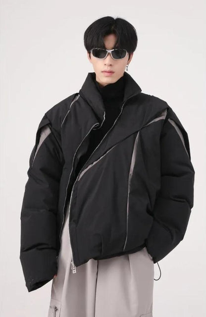 Y2K Zipper Puffer Jacket