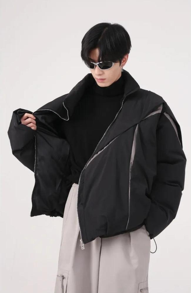 Y2K Zipper Puffer Jacket