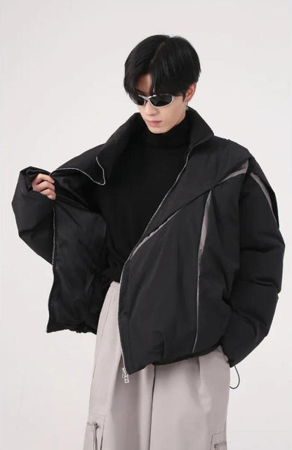 Y2K Zipper Puffer Jacket
