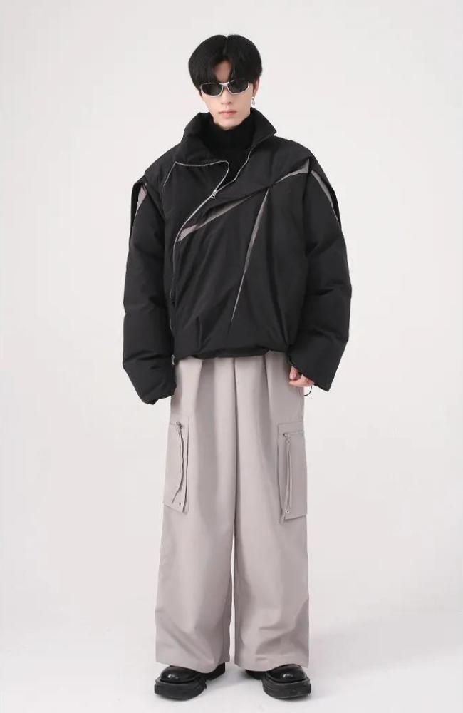 Y2K Zipper Puffer Jacket