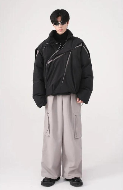 Y2K Zipper Puffer Jacket