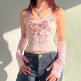 Butterfly Pink Crop Top