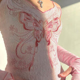 Butterfly Pink Crop Top