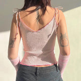 Pink Butterfly Crop Top