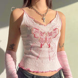 Butterfly Pink Crop Top