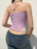 Lace Strap Crop Top
