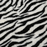 Zebra Print Fluffy Mini Skirt