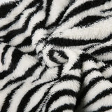 Zebra Print Fluffy Mini Skirt