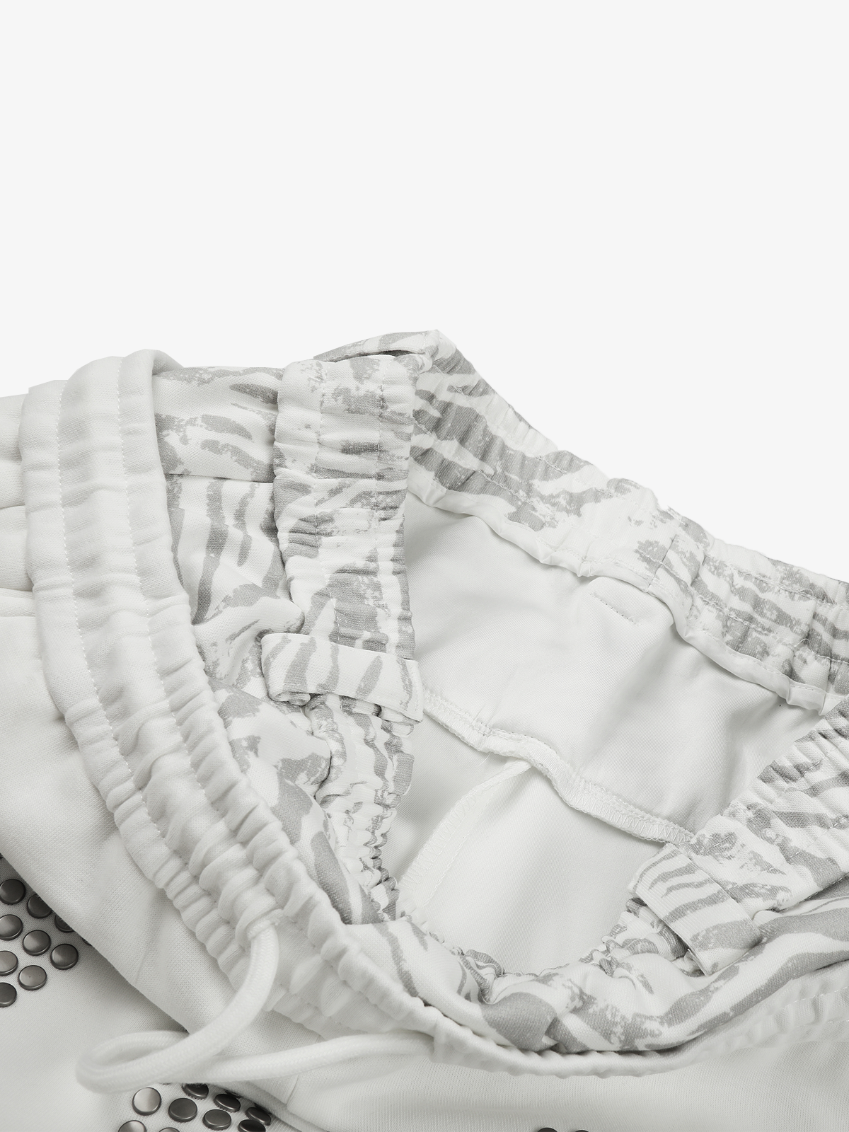 Double-Waist "YOU" Graphic Sweatpants; White / S, White / M, White / L, White / XL