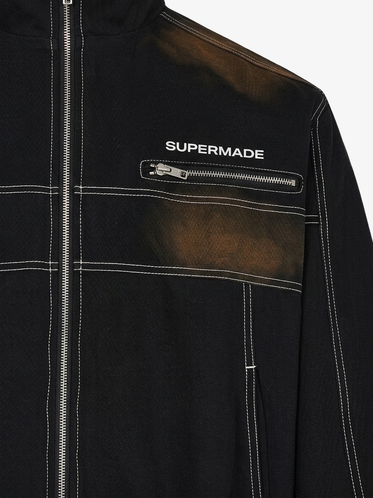 Spray-Washed Multi-Zip Jacket; Black / M, Black / L, Black / XL, Black / 2XL