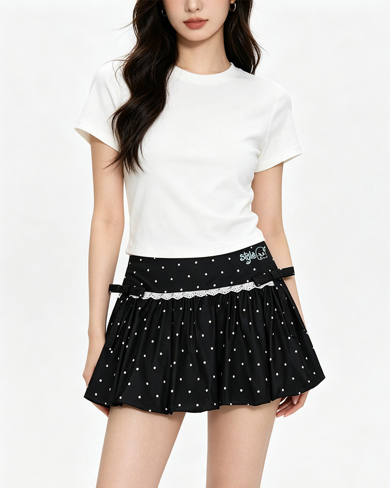 Polka Dot Mini Skirt