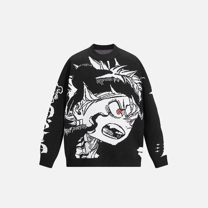 Retro Anime Knitted Sweater