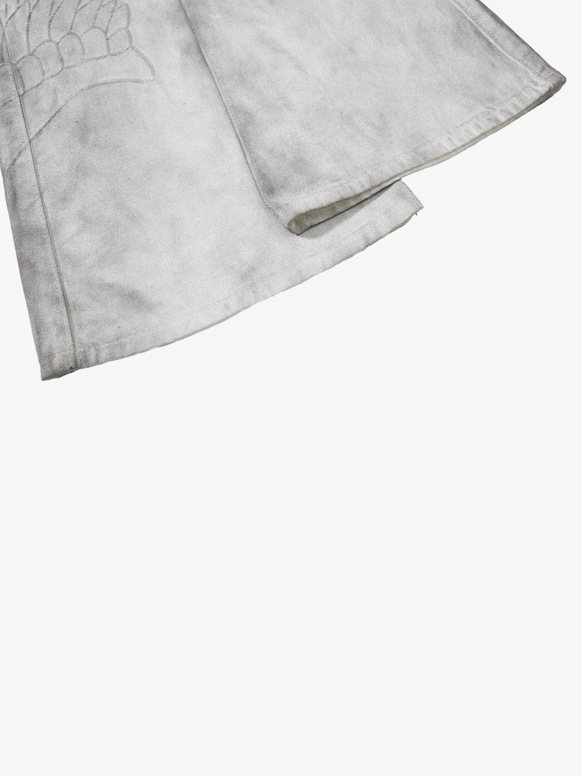 Heavy-duty Waxed Flared Jeans; White / S, White / M, White / L, White / XL, White / 2XL