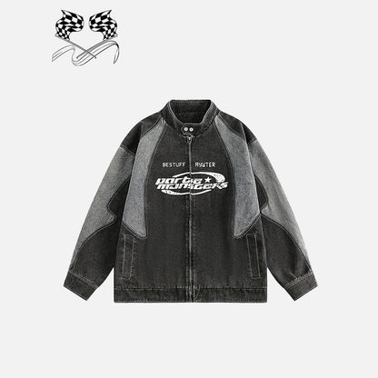 Racing Motorcycle Denim Jacket