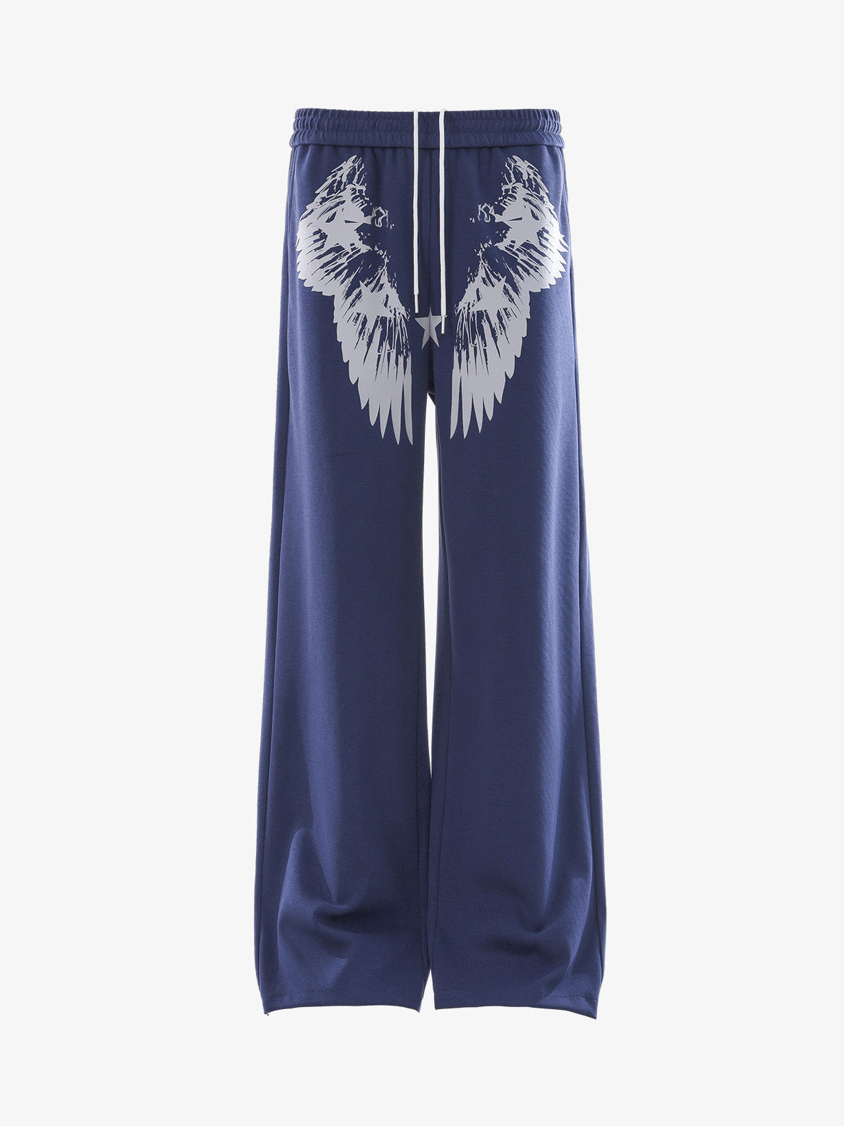 Wing Star Graphic Draped Jazz Pants; Blue / S, Blue / M, Blue / L, Blue / XL, Blue / 2XL