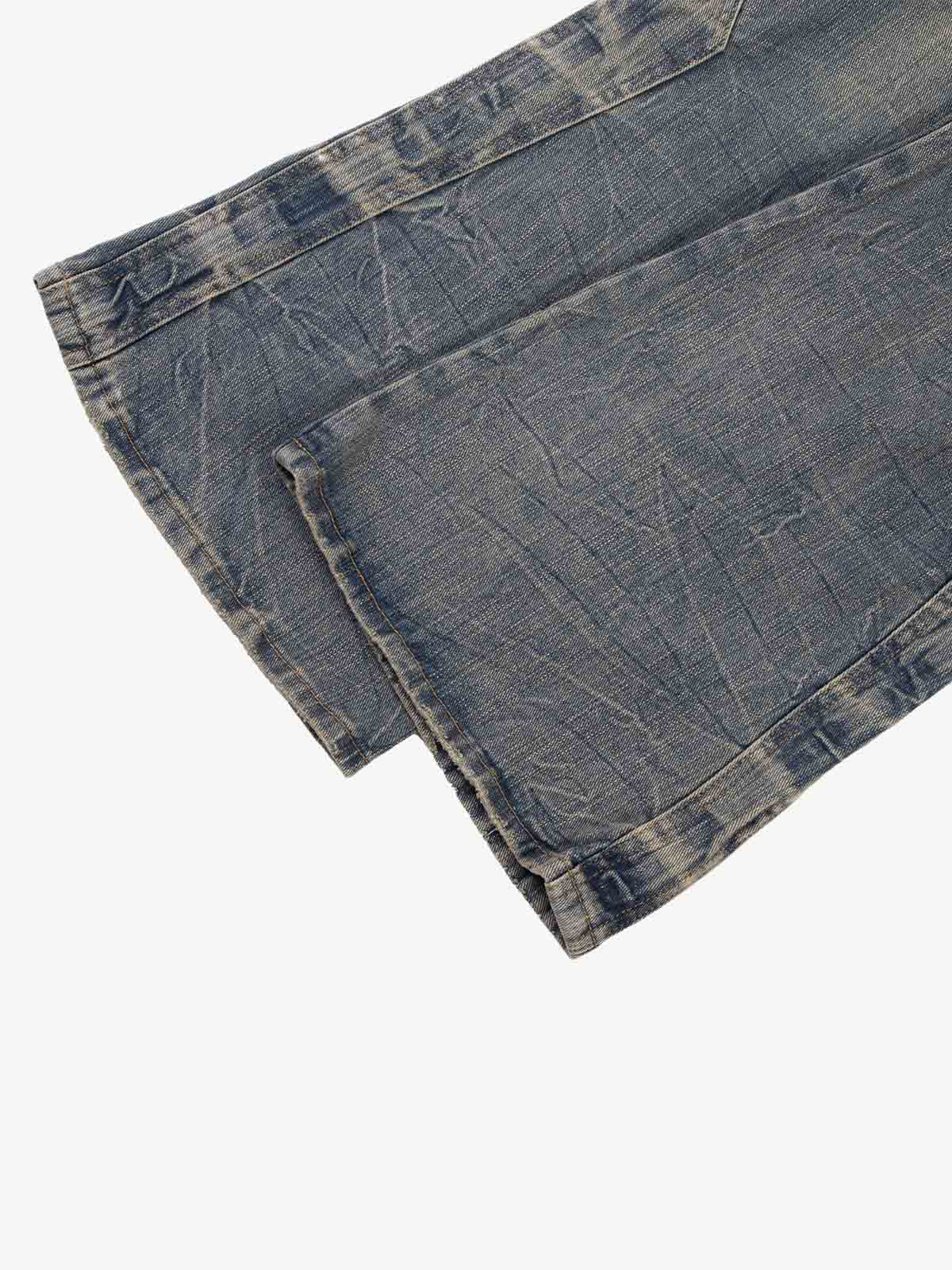 Stud Low-Rise Bootcut Jeans; Blue / S, Blue / M, Blue / L, Blue / XL