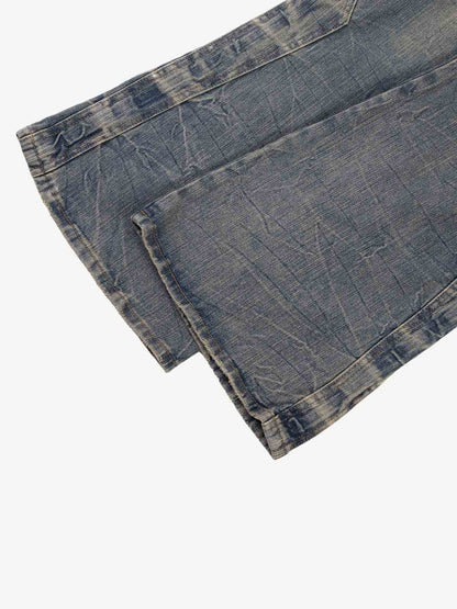 Stud Low-Rise Bootcut Jeans; Blue / S, Blue / M, Blue / L, Blue / XL