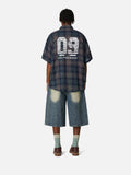 Pearl Embellished Baggy Longline Jorts