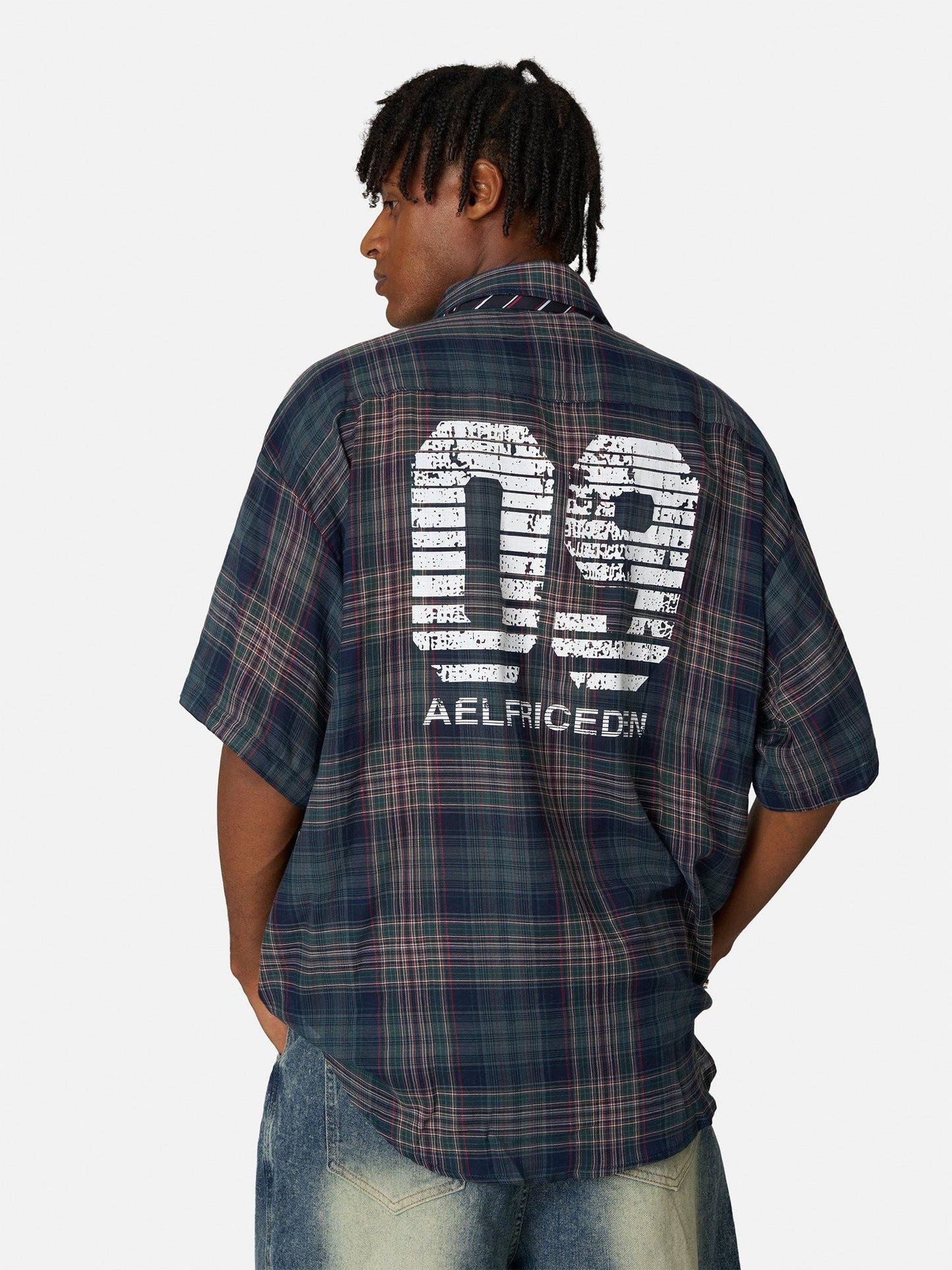 Plaid Tie 09  Graphic Shirt