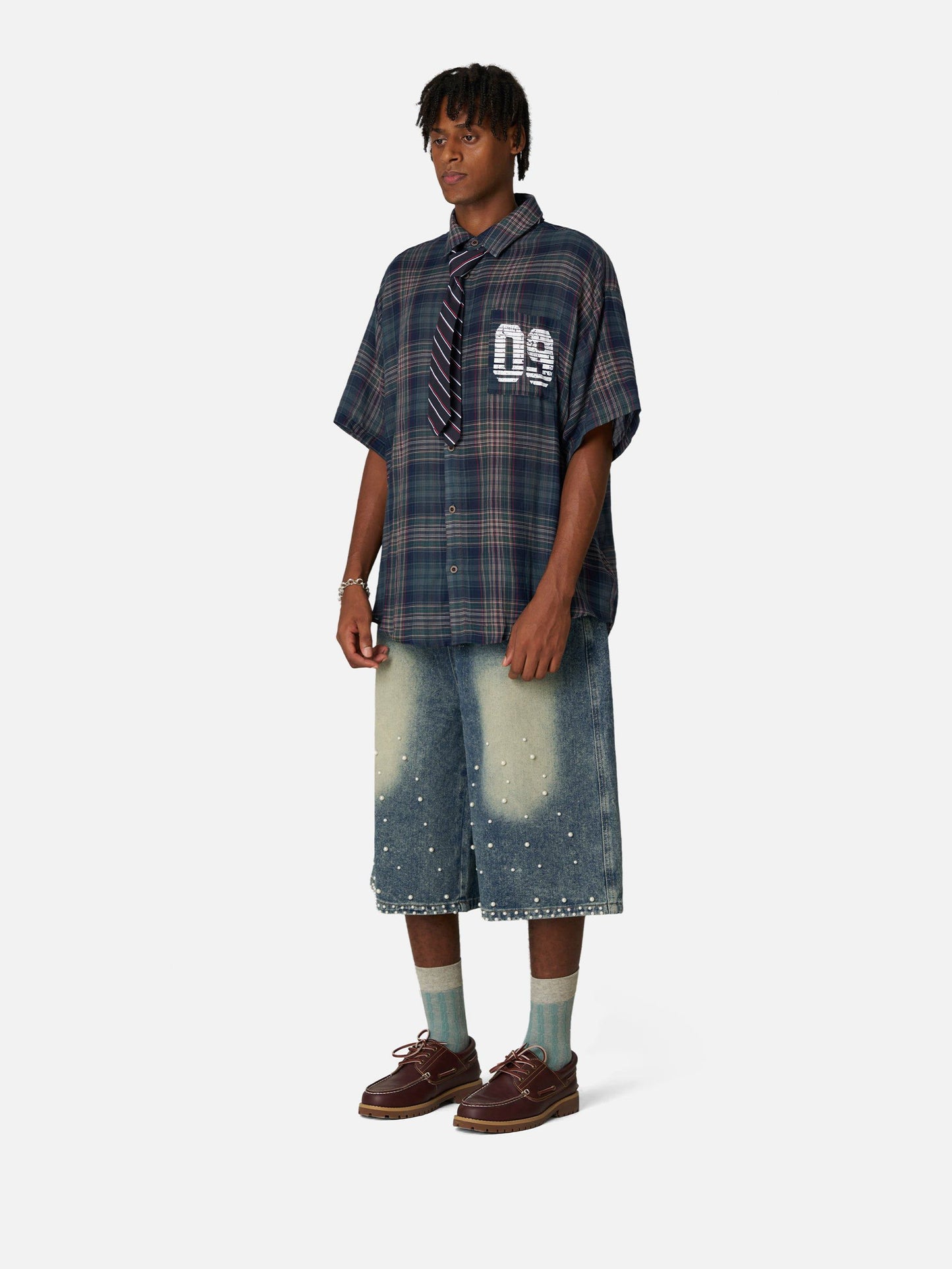 Plaid Tie 09  Graphic Shirt