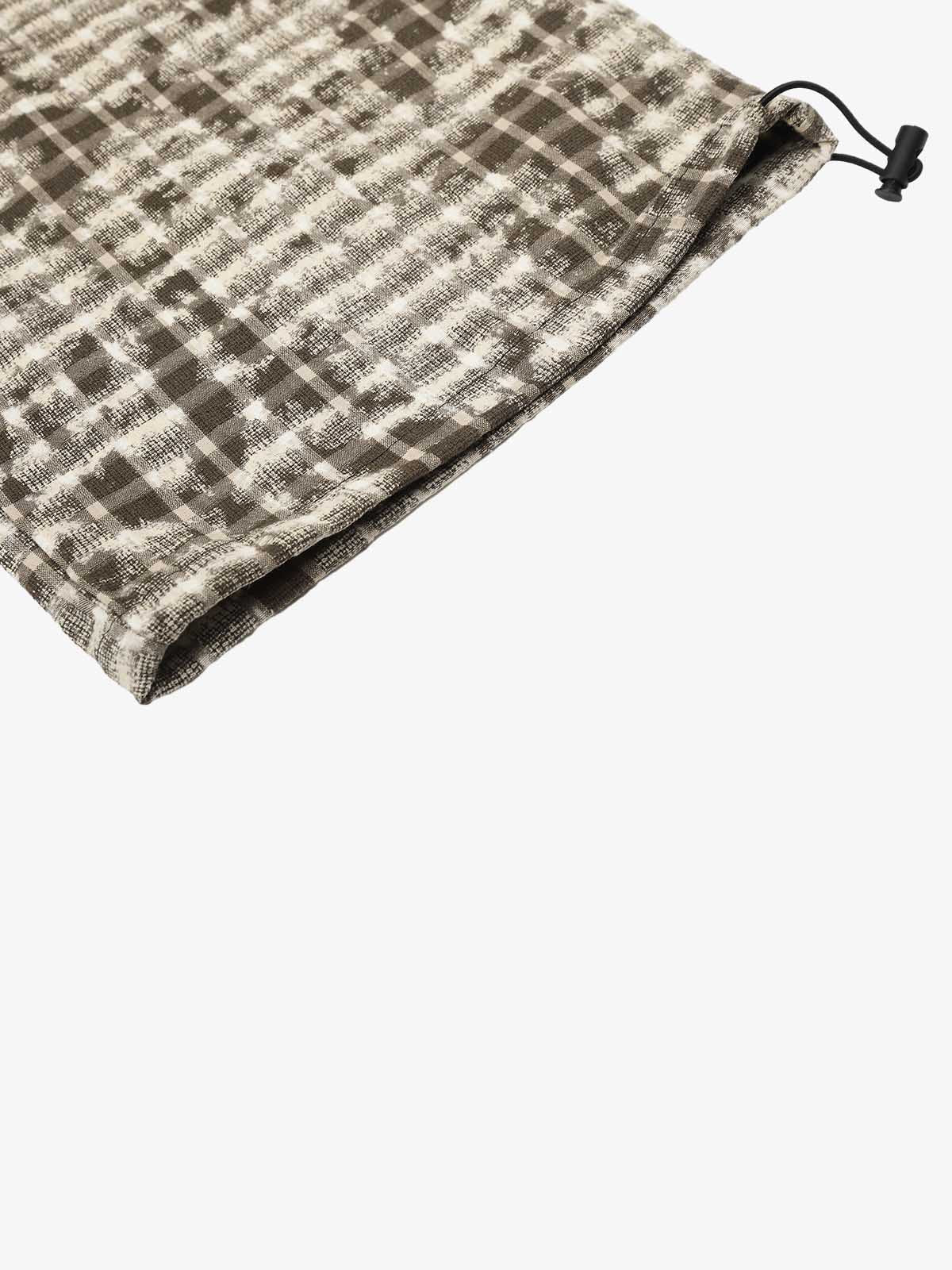 Distressed Plaid Casual Trousers; Coffee / S, Coffee / M, Coffee / L, Coffee / XL