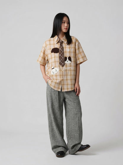 Chic Puppy Star Embroidered Shirt