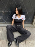 Contrast Color Block Women's T-Shirt