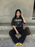 I AM MUSIC Graphic Oversized T-Shirt