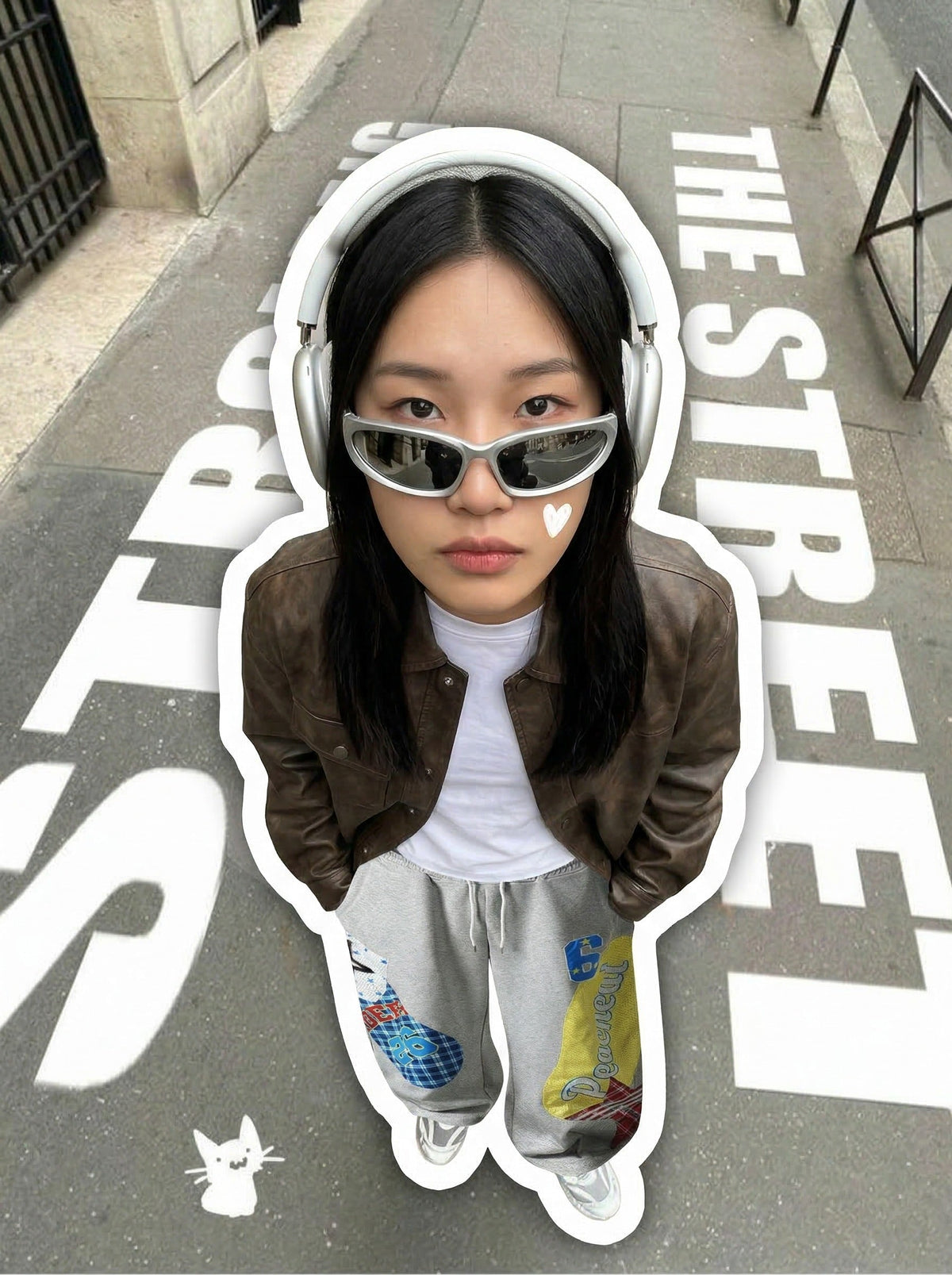 Baggy Grey Patchwork Sweatpants