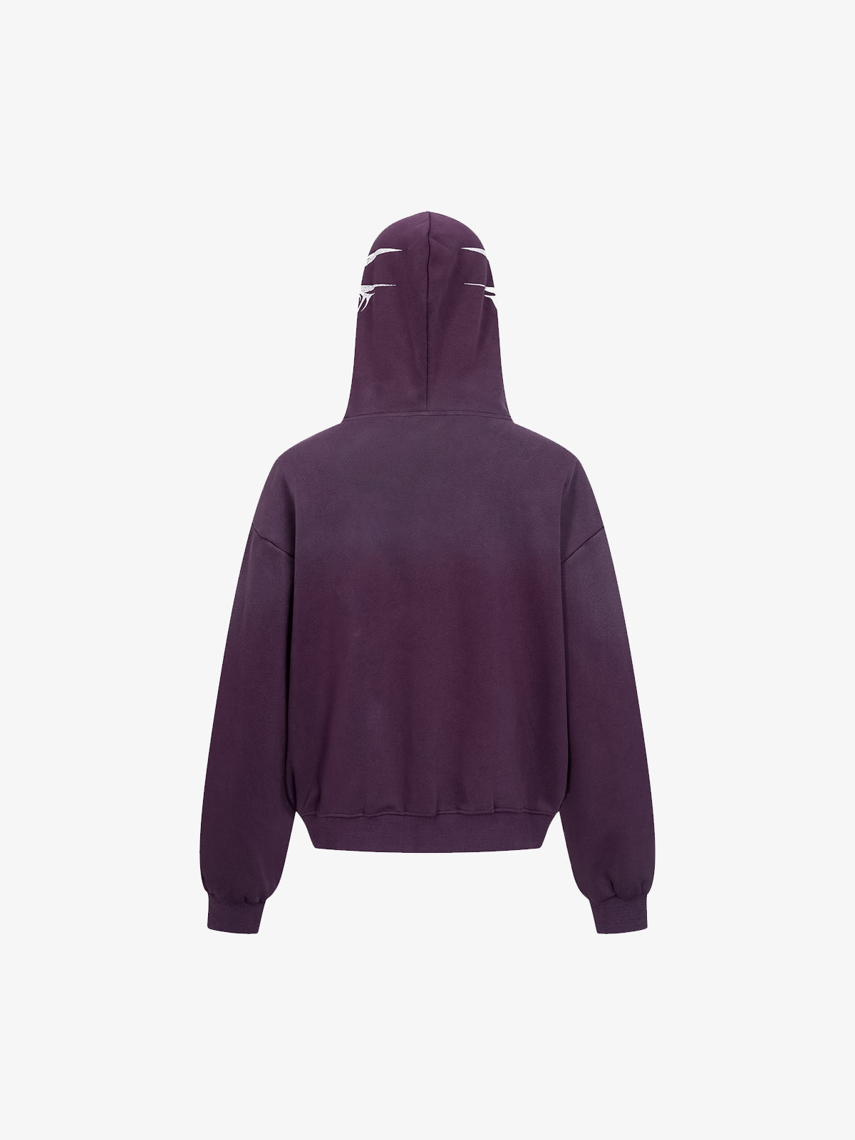 High Street Script Letter Print Zip-up Hoodie Jacket; Purple / S, Purple / M, Purple / L, Purple / XL