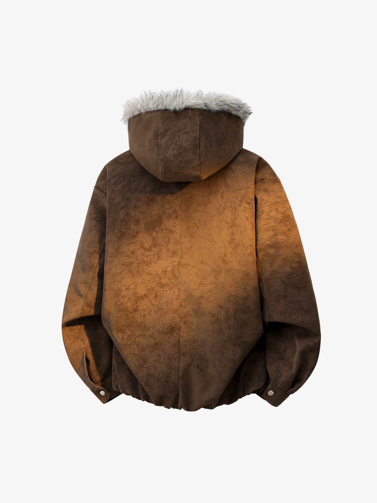 Faux-Fur Collar Aviation Buckle Jacket; Coffee / M, Coffee / L, Coffee / XL, Coffee / 2XL