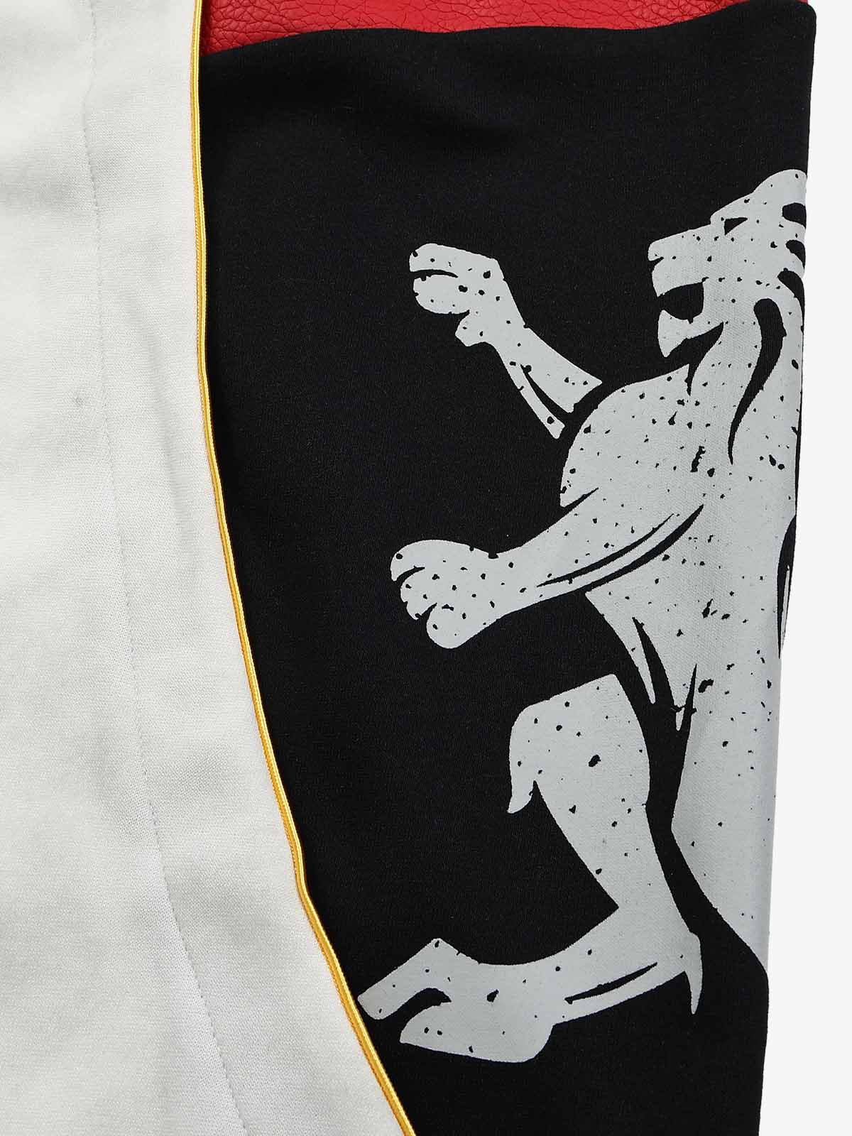 Lion Patchwork Distressed Dirty-Wash Sweatpants; Flower Ash / S, Flower Ash / M, Flower Ash / L, Flower Ash / XL