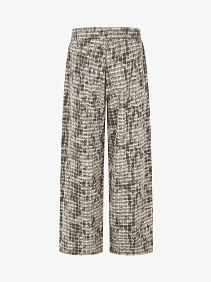 Distressed Plaid Casual Trousers; Coffee / S, Coffee / M, Coffee / L, Coffee / XL