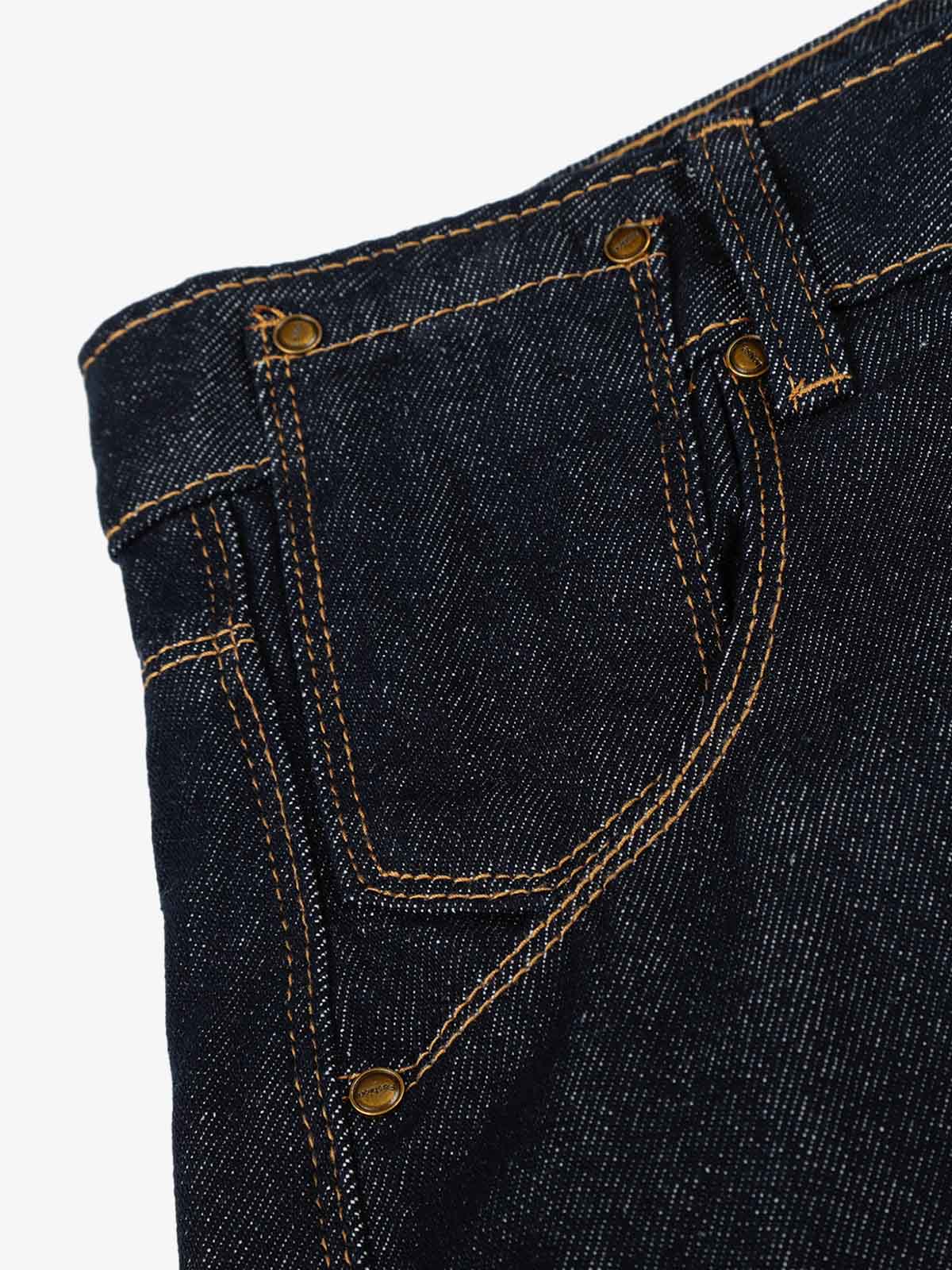 Raw Denim Straight-Leg Jeans; Blue / S, Blue / M, Blue / L, Blue / XL, Blue / 2XL
