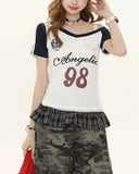 Off-Shoulder Graphic Baby Tee