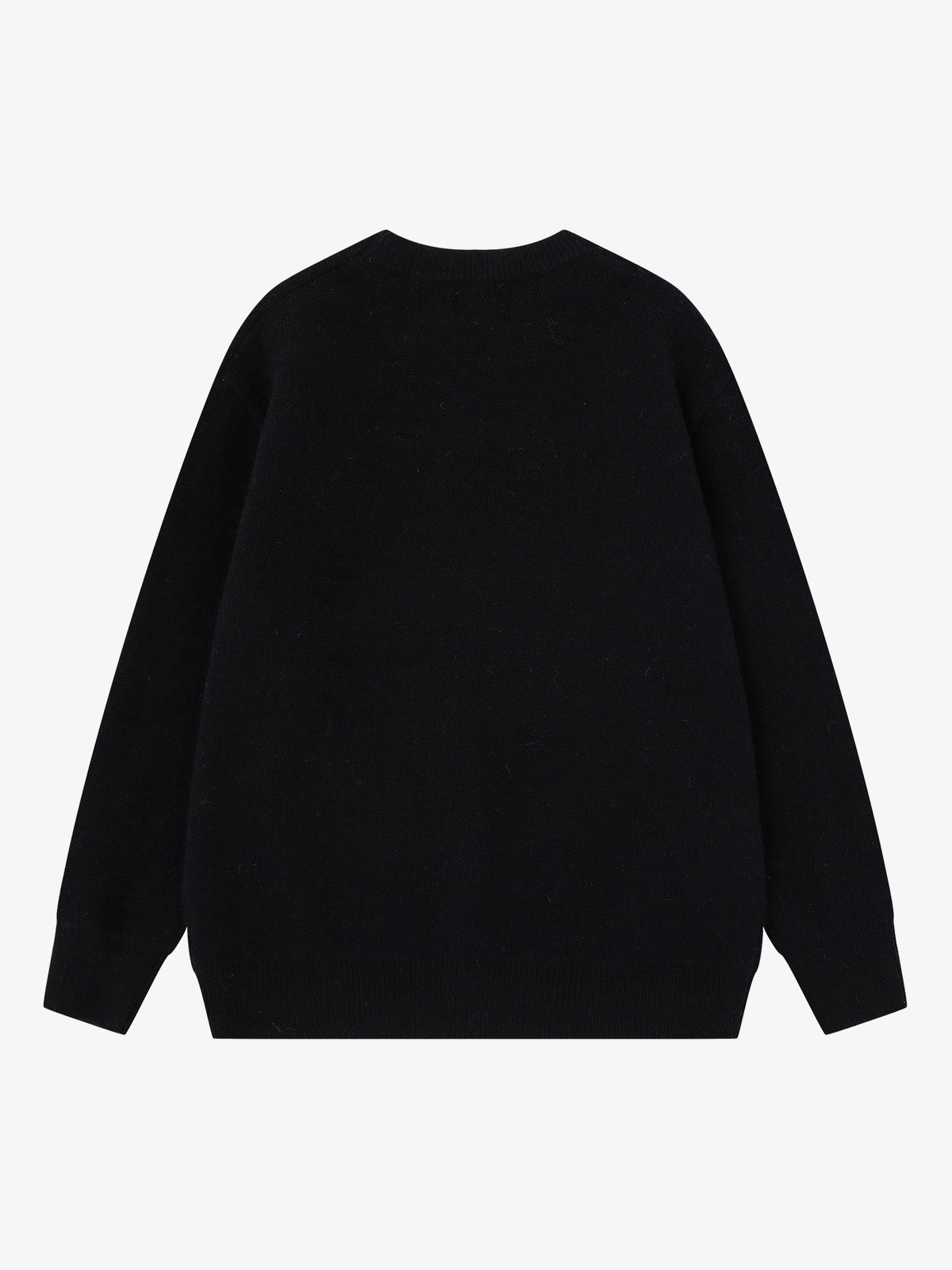 Dark Skull Jacquard Knit Sweater; Black / M, Black / L, Black / XL, Black / 2XL