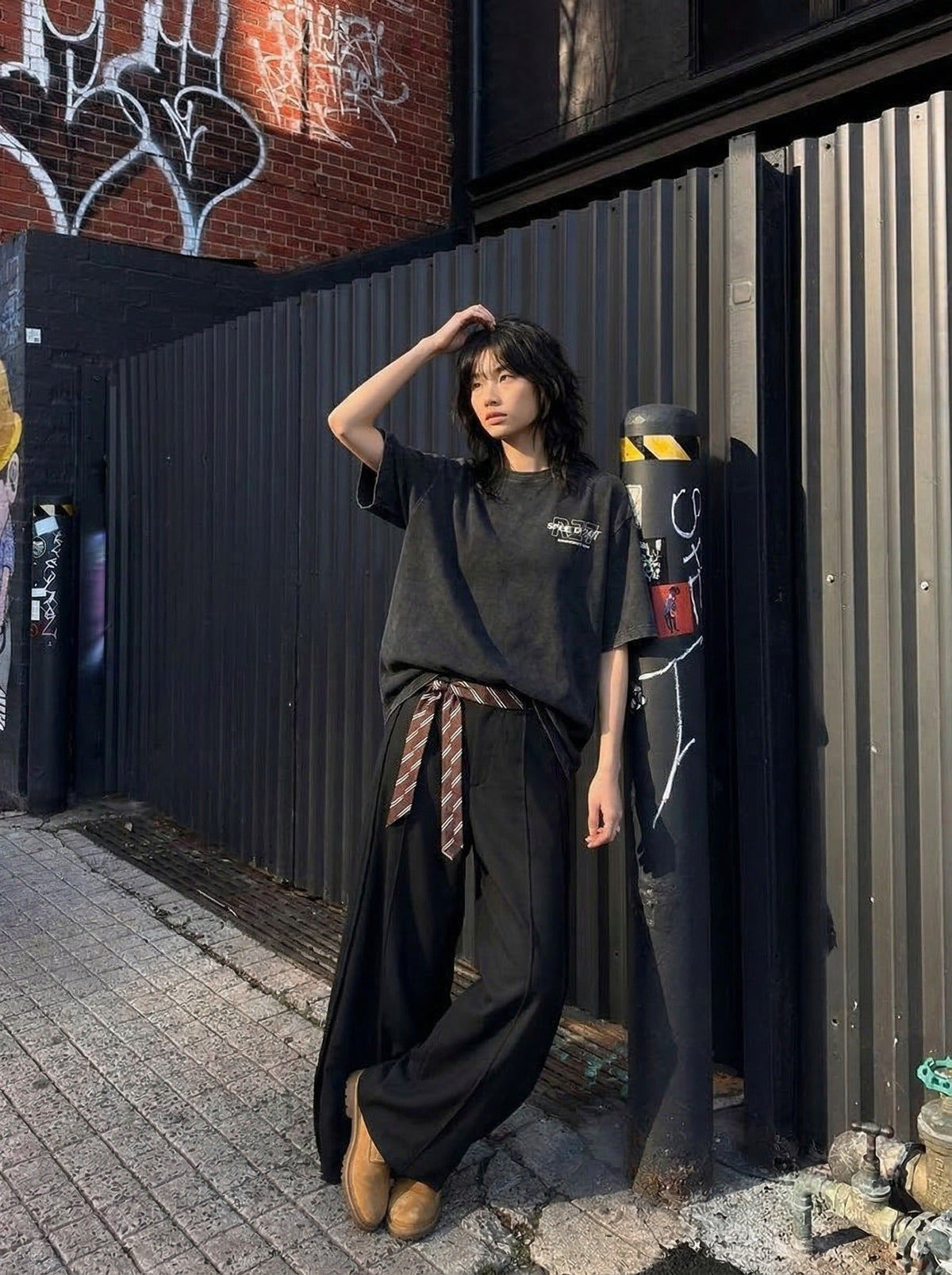 Faded Black Oversized T-Shirt