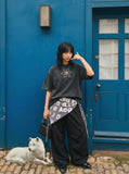 Futuristic Robot Print Oversized T-Shirt