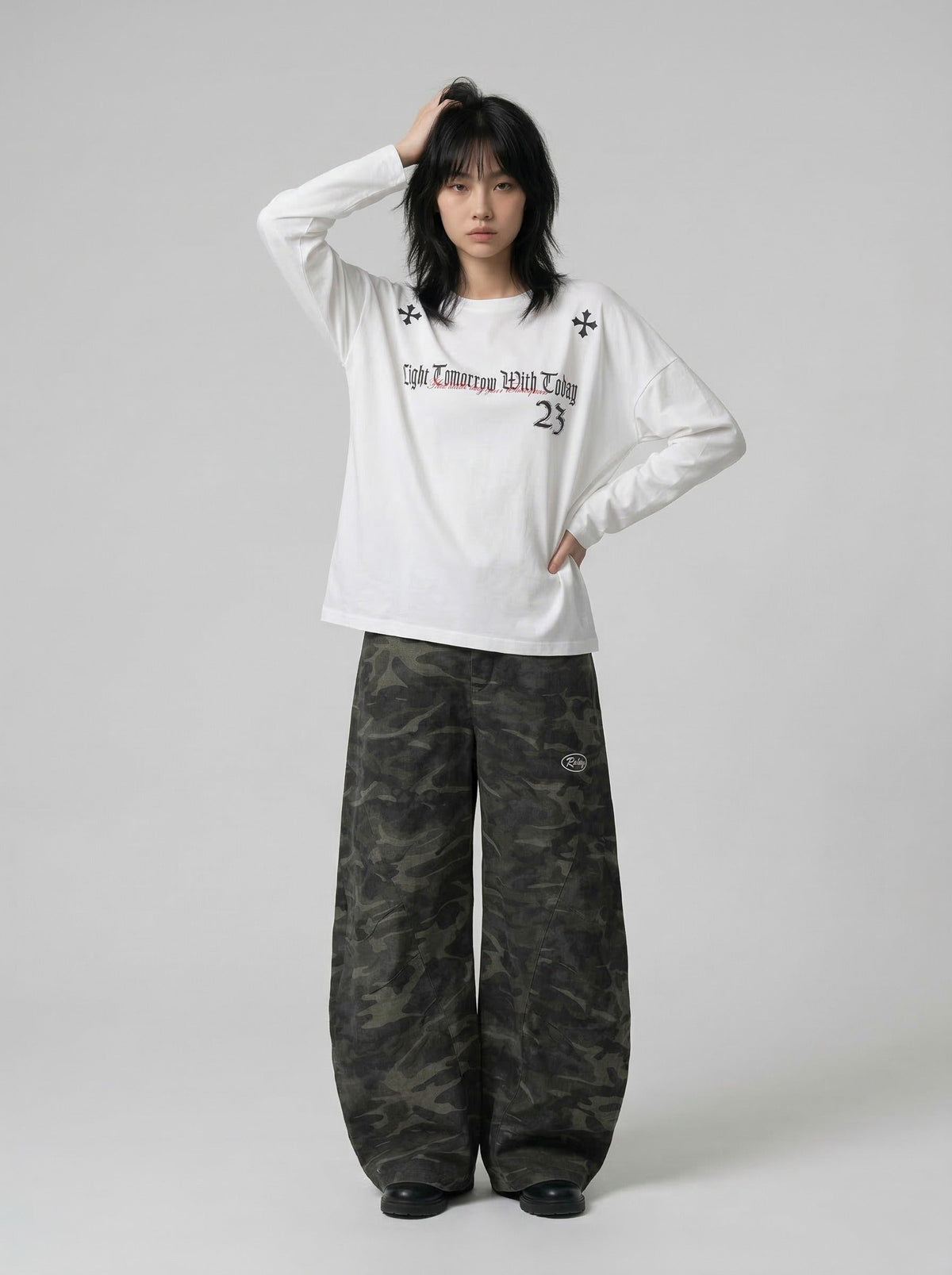 Gothic Text Long Sleeve T-Shirt