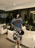 Gradient Denim Wash Oversized T-Shirt
