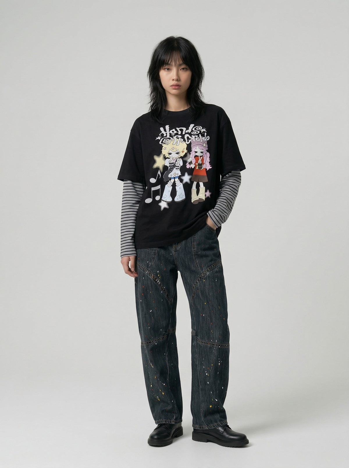 Hands Off Club Layered T-Shirt